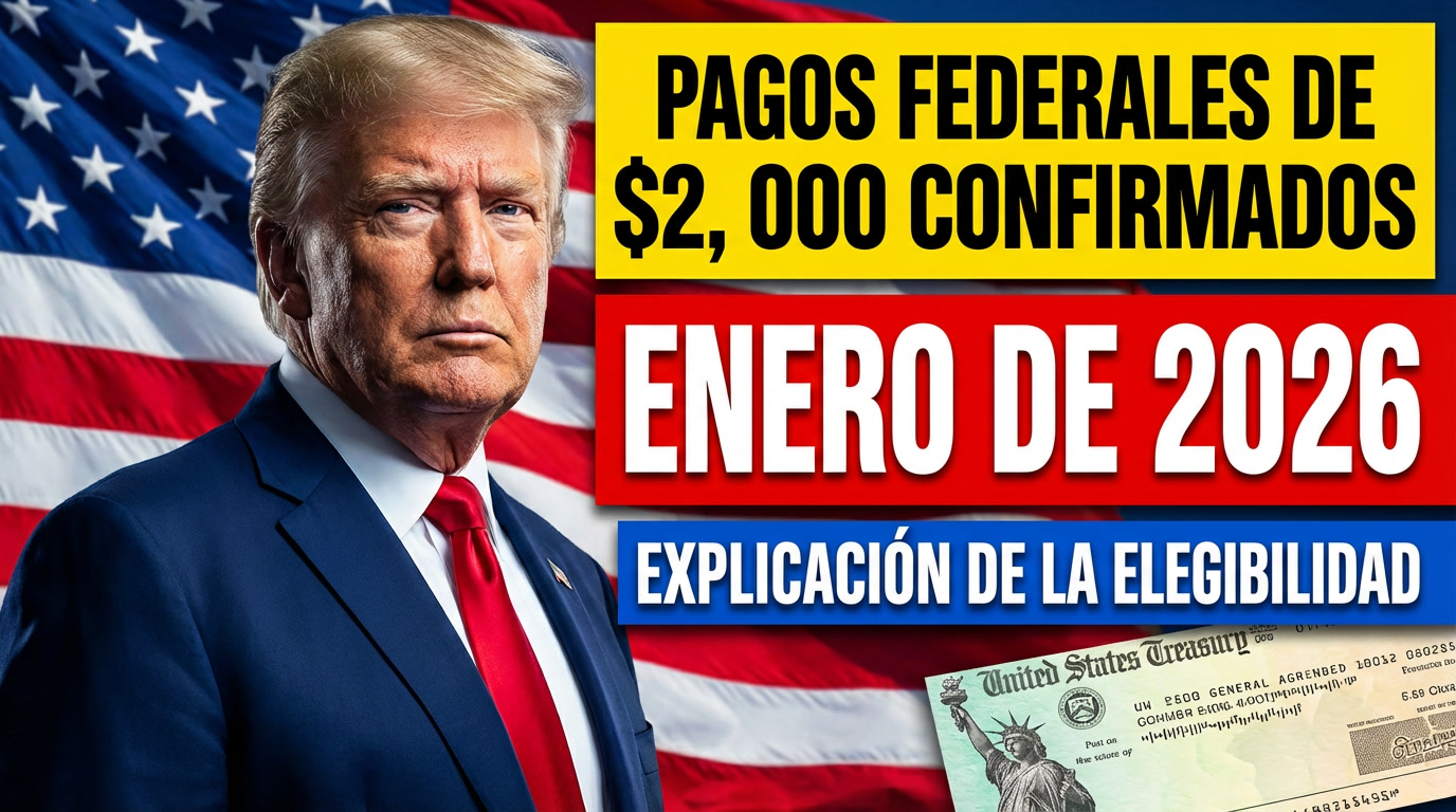Pagos federales de $2,000 confirmados para enero de 2026:
